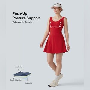 Halara UltraSculpt™ Push-Up 2-in-1 Active Dress with Pockets-Easy Peezy medium